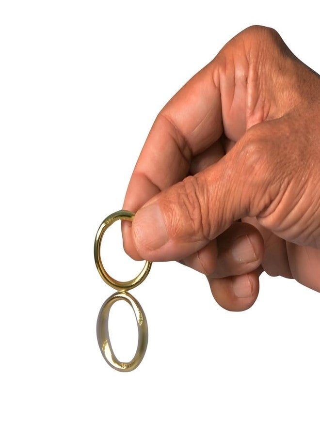 MilesMagic Magician's Mystic Spinning Rings | Kinetic Hanging Golden Rings Gimmick | Visual Magic Trick for Kids & Adults | Easy Professional Illusion with Instructions | Classic Novelty Gift - Image 3